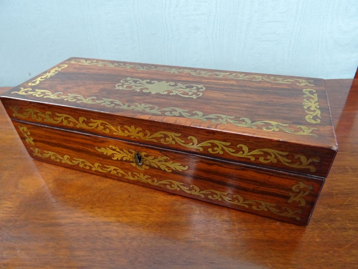 Regency rosewood glove box